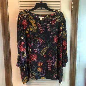 H&M Cropped Wide Sleeve Fall Blouse